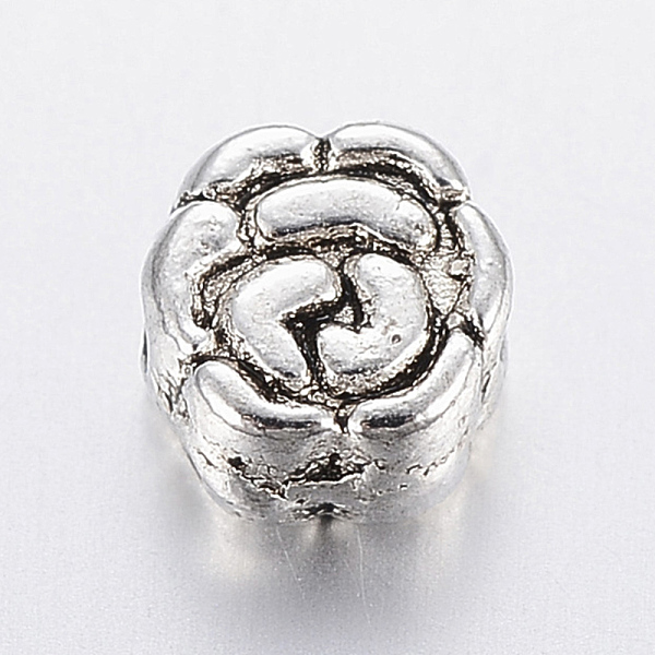 

PandaHall Tibetan Style Alloy Beads, Flower, Antique Silver, 5.5x5x2.5mm, Hole: 1mm Alloy Flower