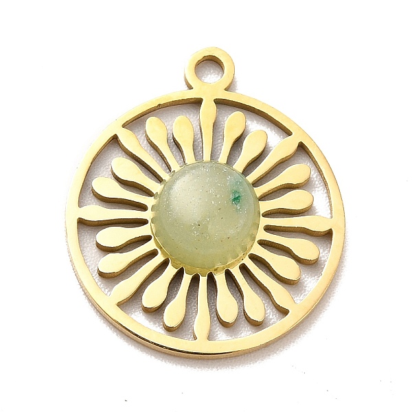 

PandaHall Ion Plating(IP) 304 Stainless Steel Pendants, with Plastic Bead, Flat Round, Golden, 18.5x16x4mm, Hole: 1.5mm 304 Stainless Steel...