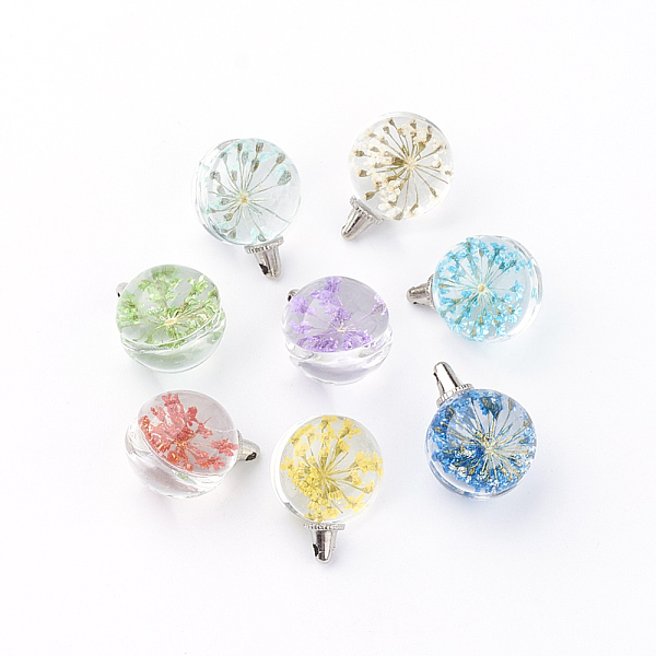 ラウンド合金ガラスチャーム