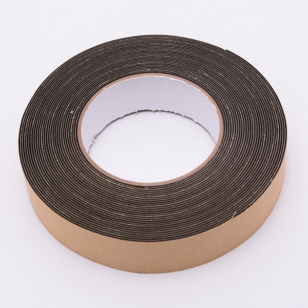 

PandaHall Strong Adhesion EVA Sponge Foam Rubber Tape, Anti-Collision Seal Strip, Black, 30x1.1mm, 10m/roll Adhesive Black