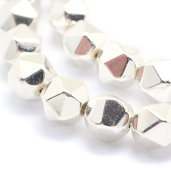 

PandaHall Electroplate Non-magnetic Synthetic Hematite Beads Strands, Star Cut Round Beads, Grade AA, Long-Lasting Plated, Faceted, Silver...