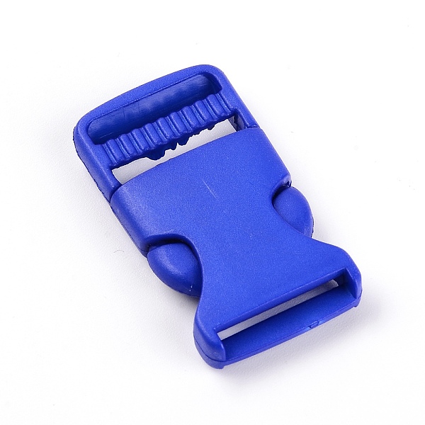 

PandaHall Nylon Side Release Buckles, Survival Bracelet Clasps, Blue, 57x30x9.5mm, Hole: 5x25mm Plastic Blue