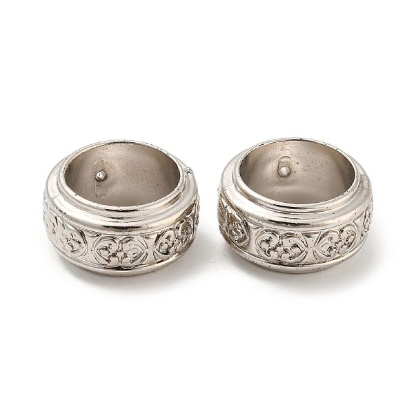 

PandaHall CCB Plastic Bead Frame, Round Ring, Platinum, 24.5x13mm, Hole: 1.6mm Plastic Ring