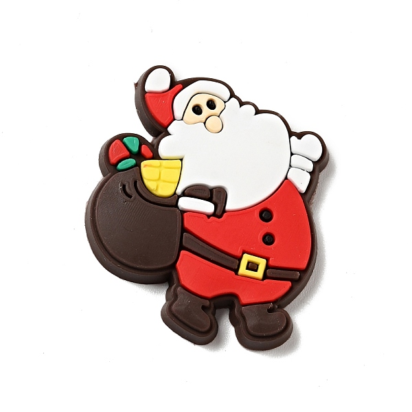 

PandaHall Christmas PVC Plastic Cabochons, Santa Claus, Red, 35x30x3mm Plastic Human Red