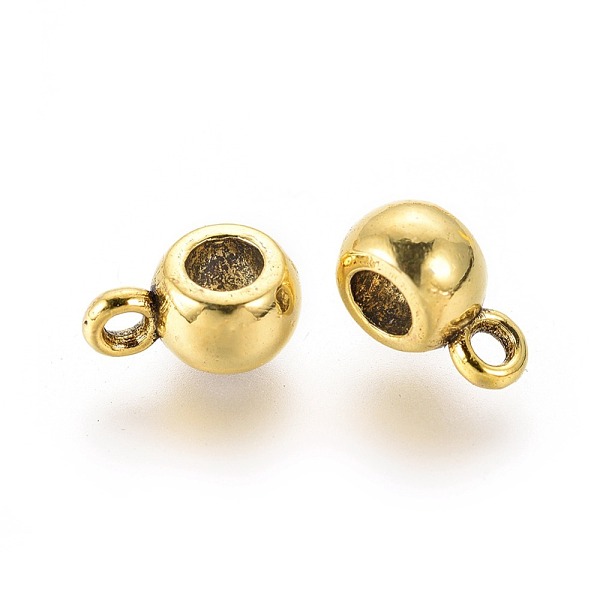 

PandaHall Tibetan Style Tube Bails, Loop Bails, Bail Beads, Cadmium Free & Lead Free, Antique Golden, 9x6x4mm, Hole: 1.5mm, Inner Diameter...