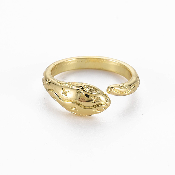 

PandaHall Snake Shape Rack Plating Alloy Cuff Rings, Open Rings, Cadmium Free & Lead Free, Light Gold, US Size 7(17.3mm) Alloy