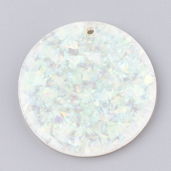 

PandaHall Resin Pendants, with Paillette, Flat Round, Light Cyan, 35x3.5mm, Hole: 1.5mm Resin Flat Round Cyan