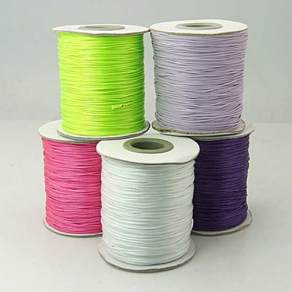 

PandaHall Waxed Polyester Cord, Bead Cord, Mixed Color, 0.5mm Waxed Polyester Cord Round Multicolor