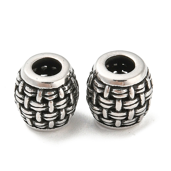 

PandaHall 316 Surgical Stainless Steel Beads, Barrel, Antique Silver, 9.5x9.5mm, Hole: 4mm 316 Surgical Stainless Steel Barrel