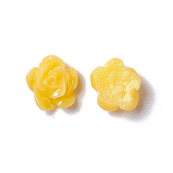

PandaHall Resin Cabochons, Nail Art Decoration Accessories, Flower, Gold, 5~6x3mm Resin Flower Gold