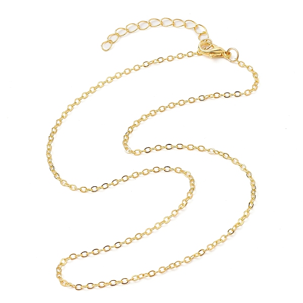 

PandaHall Brass Cable Chain Necklaces, Golden, 16.14 inch(41cm) Brass