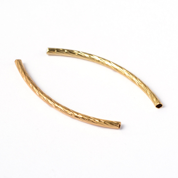 

PandaHall Brass Tube Beads, Curved, Golden, 35x2mm, Hole: 1mm Brass Tube