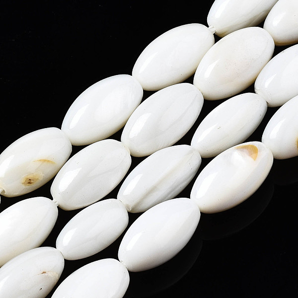

PandaHall Natural Freshwater Shell Beads Strands, Rice, Seashell Color, 12x6.5x6.5mm, Hole: 1mm, about 33pcs/strand, 15.43~15.98 inch...