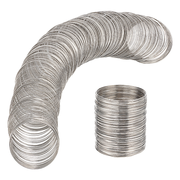 

PandaHall BENECREAT 300 Loops 20 Gauge Steel Memory Wire, 0.03 Inch (0.8mm) Thick, 2.4 Inch (60mm) Dia Rigid Steel Bracelet Bangle Jewelry...