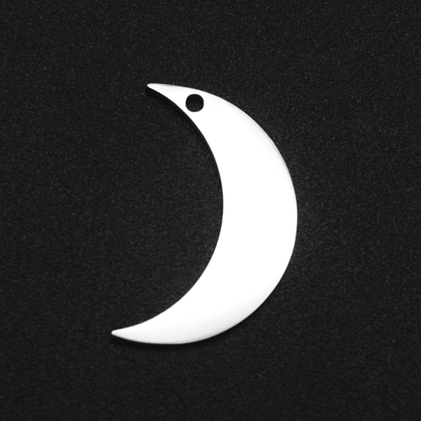 

PandaHall 201 Stainless Steel Pendants, Laser Cut, Crescent, Stainless Steel Color, 20x12x1mm, Hole: 1.2mm 201 Stainless Steel Moon
