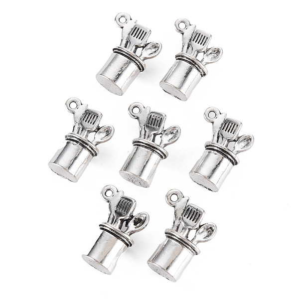 

PandaHall Tibetan Style Alloy Pendants, Cadmium Free & Lead Free, Tableware, Antique Silver, 20x16x10mm, Hole: 1.5mm Alloy Tableware