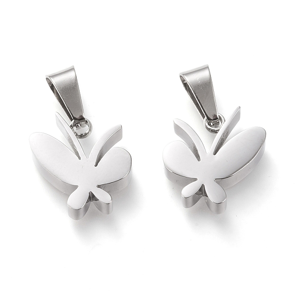 

PandaHall 304 Stainless Steel Charms, Manual Polishing, Butterfly, Stainless Steel Color, 14x13x3.5mm, Hole: 3x7mm 304 Stainless Steel...