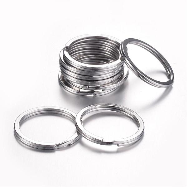 

PandaHall 304 Stainless Steel Keychain Clasps, Split Key Rings, Stainless Steel Color, 30x3mm 304 Stainless Steel Ring