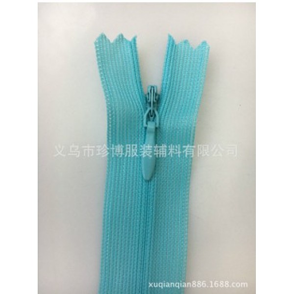 

PandaHall Garment Accessories, Nylon Zipper, Zip-fastener Components, Sky Blue, 25x2.5cm Nylon Blue