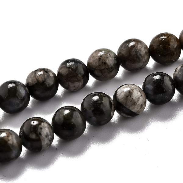 

PandaHall Natural Glaucophane Beads Strands, Round, 6.5mm, Hole: 1.2mm, about 61pcs/strand, 15.28''(38.8cm) Glaucophane Round