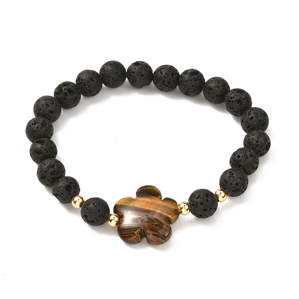 

PandaHall Natural Lava Rock & Flower Mixed Stone Beads Stretch Bracelet, Essential Oil Anxiety Aromatherapy Gift, Inner Diameter: 2-1/8 inch...