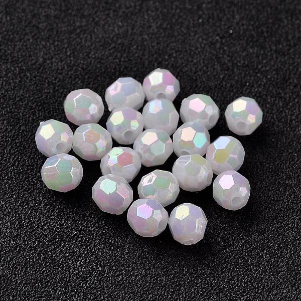 

PandaHall AB Color Plated Eco-Friendly Poly Styrene Acrylic Round Beads, Faceted, White, 6mm, Hole: 1mm, about 5000pcs/500g Acrylic Round...
