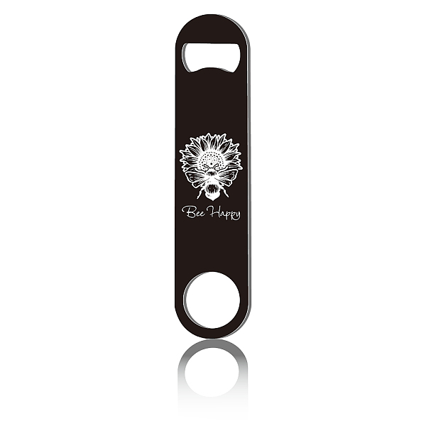 

PandaHall 430 Stainless Steel Bottle Openers, Laser Cut, Rectangle, Bees, 178x40x2mm Stainless Steel Bees