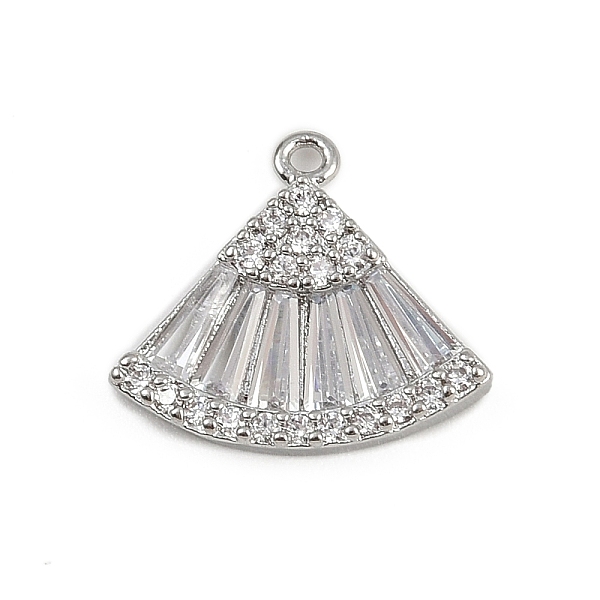 Brass Micro Pave Cubic Zirconia Pendants