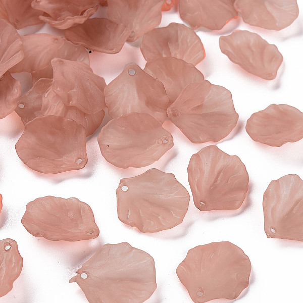 

PandaHall Transparent Frosted Acrylic Pendants, Petaline, Rosy Brown, 19.5x16.5x4mm, Hole: 1.5mm Acrylic Petaline