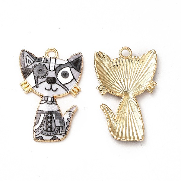 

PandaHall Alloy Enamel Pendants, Cadmium Free & Nickel Free & Lead Free, Golden, Cat Charms, Gray, 30x19.5x2.5mm, Hole: 2.2mm Alloy+Enamel...