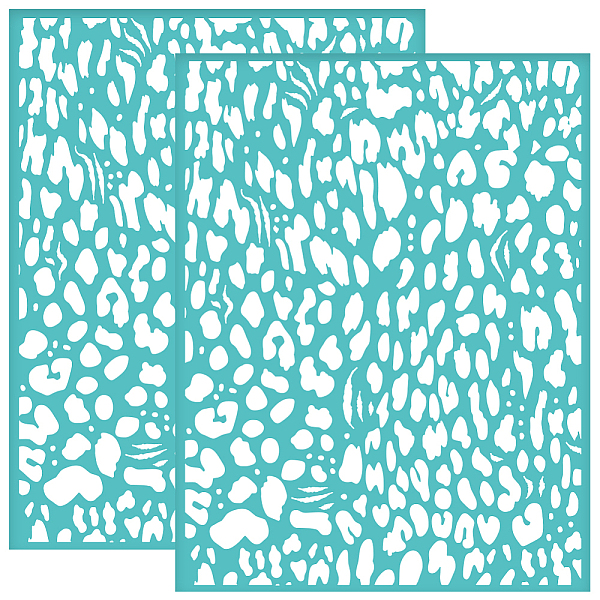 

PandaHall OLYCRAFT 2Pcs 8.6x11 Inch Leopard Self-Adhesive Silk Screen Printing Stencil Abstract Leopard Print Silk Screen Stencil Animal...