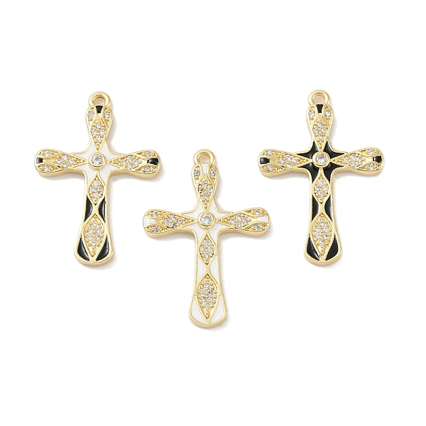 

PandaHall Rack Plating Brass Micro Pave Cubic Zirconia Pendants, with Enamel, Long-Lasting Plated, Lead Free & Cadmium Free, Real 18K Gold..., Multicolor