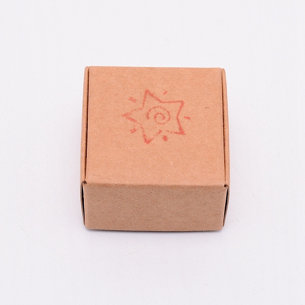 

PandaHall Resin Chapter, DIY Handmade Resin Soap Stamp Chapter, Square, Star Pattern, 25x23x23mm Resin Star