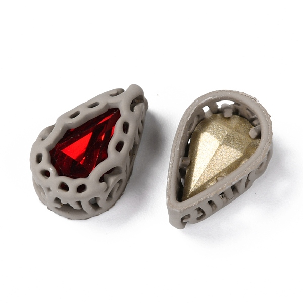 

PandaHall Sew on Rhinestone, Glass Rhinestone, with Brass Findings, Garments Accessories, Teardrop, Mixed Color, Gray, 12.5x8x5mm, Hole: 1mm...