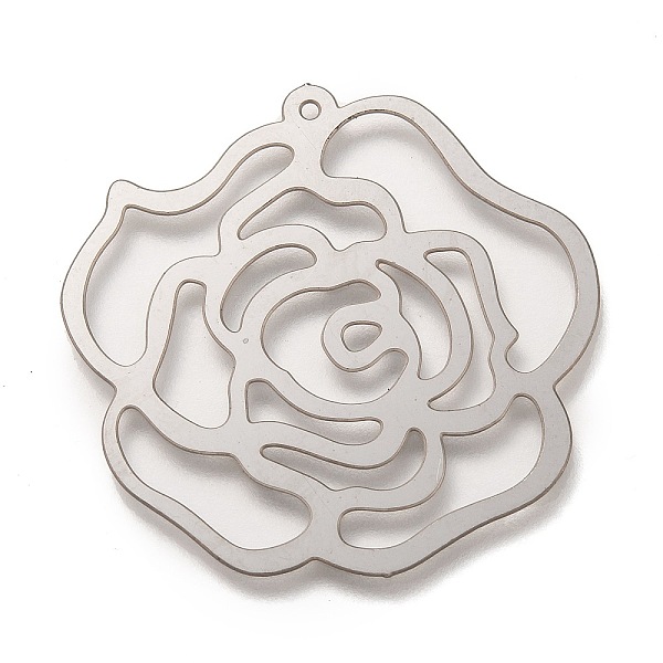 

PandaHall Valentine's Day 304 Stainless Steel Pendants, Laser Cut, Rose, Stainless Steel Color, 34x35.5x0.4mm, Hole: 1mm 304 Stainless Steel...