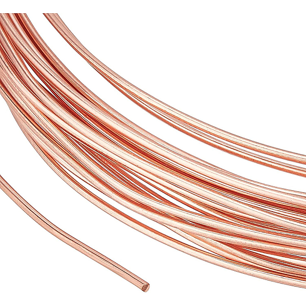 

PandaHall BENECREAT 4 Rolls 0.7mm Copper Jewelry Wire, Rose Gold Round Copper Wire for Jewelry Craft Making, 16.4 Ft/5M Per Roll Copper...