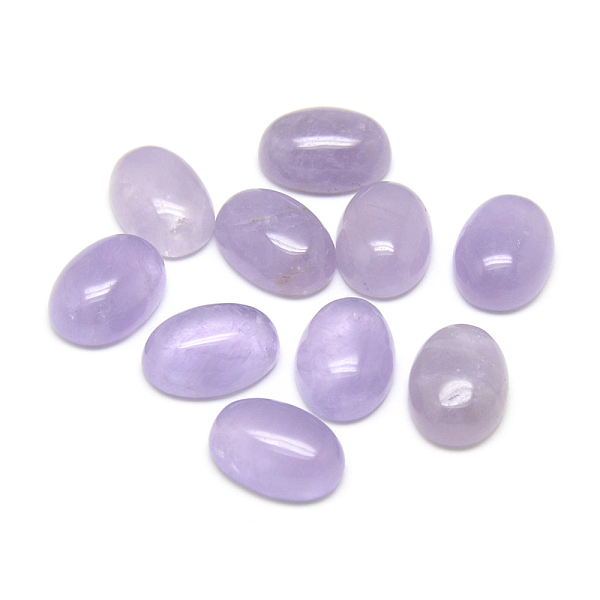 

PandaHall Natural Amethyst Cabochons, Oval, Lilac, 14x10x5mm Amethyst Oval Purple