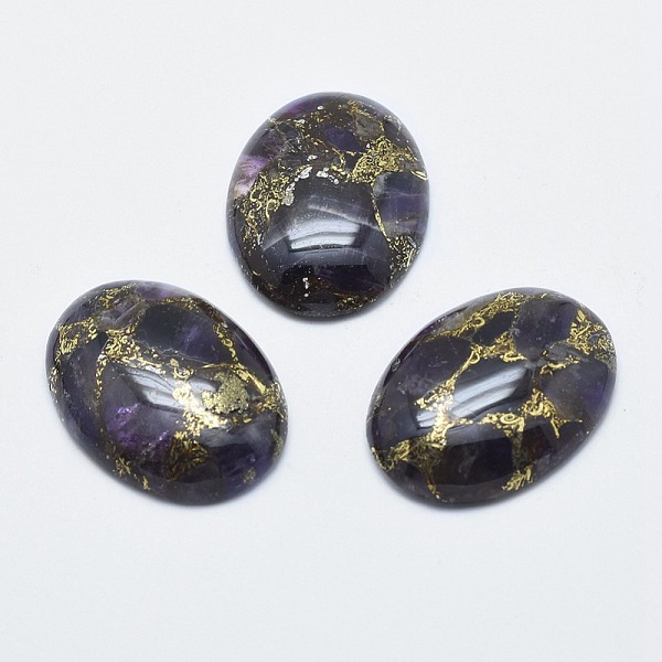 Amethyst-Cabochons Aus Messing