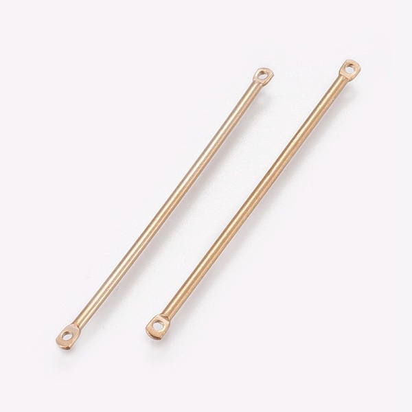 

PandaHall Brass Bar Links, Golden, 40x1mm, Hole: 1mm Brass Others