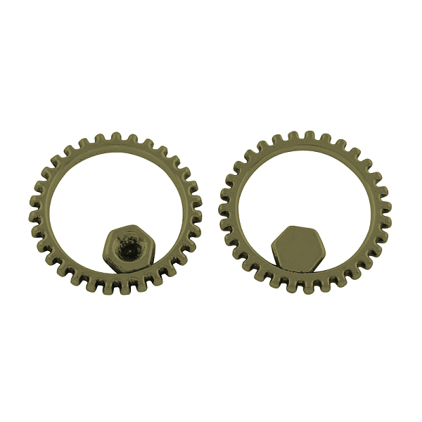 

PandaHall Tibetan Style Alloy Pendant Rhinestone Settings, Cadmium Free & Lead Free, Gear, Antique Bronze, 17x2mm, about 950pcs/1000g, fit...