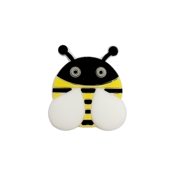 

PandaHall Food Grade Silicone Focal Beads, Silicone Teething Beads, Bee, White, 31x28mm Silicone Bees White