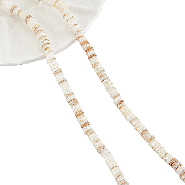 

PandaHall About 400 Pcs Heishi Shell Beads, 2 Strands Natural Thin Flat Seashell Color Beads Dyed Disc Shell Beads for Bracelets Necklaces...