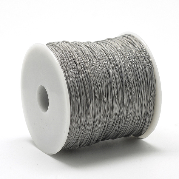

PandaHall Polyester Cords, Gray, 0.8mm, about 131.23~142.16 yards(120~130m)/roll Polyester Gray