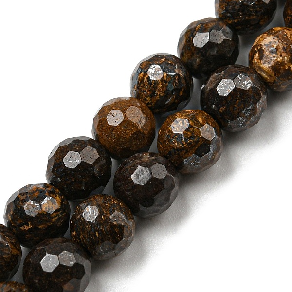 

PandaHall Natural Bronzite Beads Strands, Faceted(128 Facets), Round, 6~7mm, Hole: 1.2mm, about 60pcs/strand, 14.80~15 inch(37.6~38.1cm)...