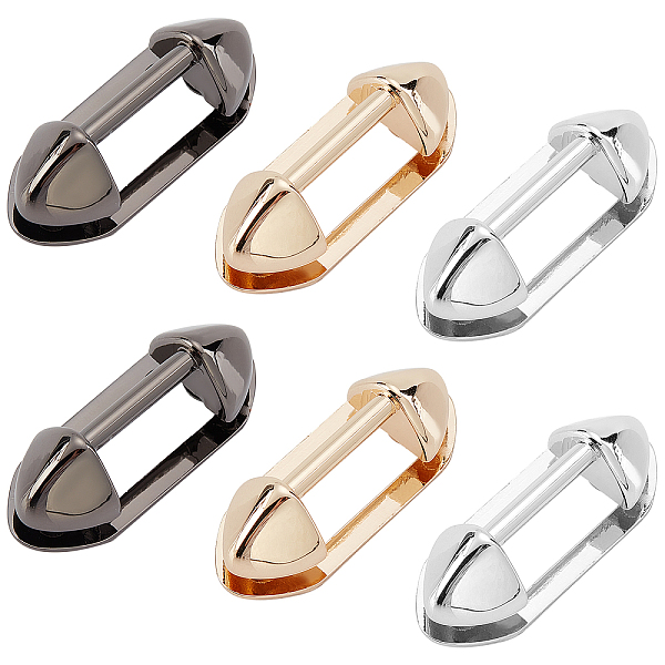 

PandaHall WADORN 6 Pack Metal Side Clip Buckles for Bag, 3 Colors Arch Handbag Suspension Clasp Purse Chain Strap Connector Buckles with...