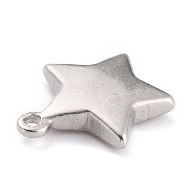 

PandaHall 304 Stainless Steel Charms, Star, Stainless Steel Color, 13.5x12x2.5mm, Hole: 1.2mm 304 Stainless Steel Star