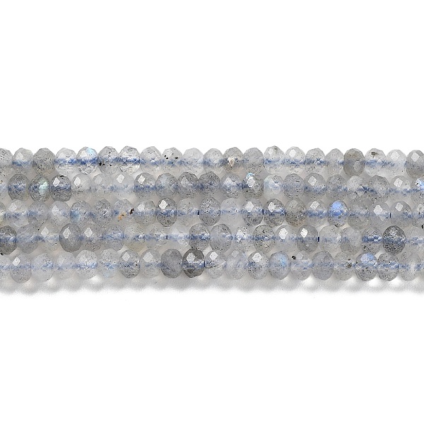 

PandaHall Natural Labradorite Beads Strands, Faceted, Rondelle, 3x2mm, Hole: 0.7mm, about 170pcs/strand, 15.5''(39.37cm) Labradorite...