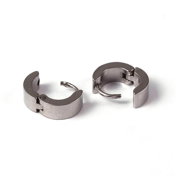 

PandaHall Exquisite Design 304 Stainless Steel Hoop Earrings, Hypoallergenic Earrings, Stainless Steel Color, 10x10x4mm, Pin: 1mm 304...