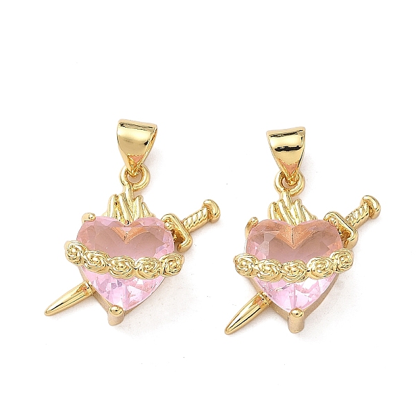 Brass Micro Pave Cubic Zirconia Pendants-image-KK-F930-27B-G-en