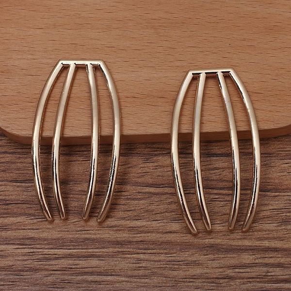 

PandaHall Alloy Hair Comb Findings, Light Gold, 50x27x2mm Brass
